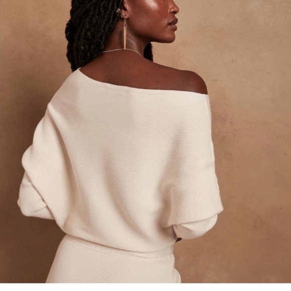 NWT Banana Republic Lenzing Ecovero Serene Sweater Dress in Red - Picture 3 of 8